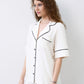 Womens bamboo Button-Up Short Sleeve Shirt 02115/1