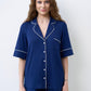 Womens bamboo Button-Up Short Sleeve Shirt 02115/1