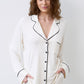 Womens bamboo Button-Up Long Sleeve Shirt 02116/1
