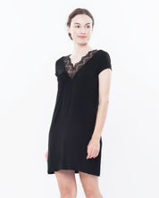 Bamboo t-shirt Nightgown 0211 black
