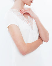 Bamboo t-shirt Nightgown 0211 ecru