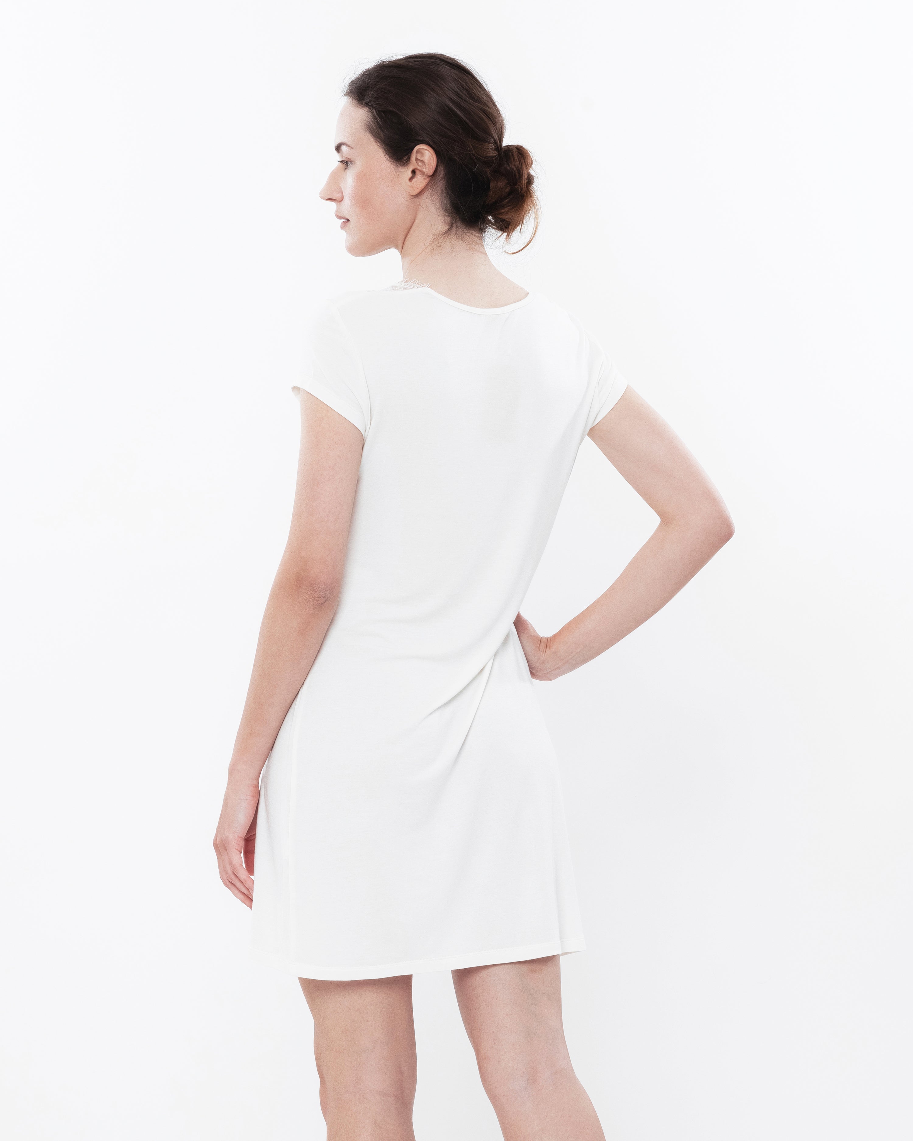 Bamboo t-shirt Nightgown 0211 ecru