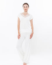 Bamboo t-shirt Pajama 0212/1 ecru
