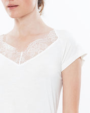 Bamboo t-shirt Pajama 0212/1 ecru
