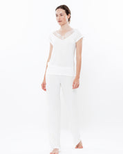 Bamboo t-shirt Pajama 0212/1 ecru