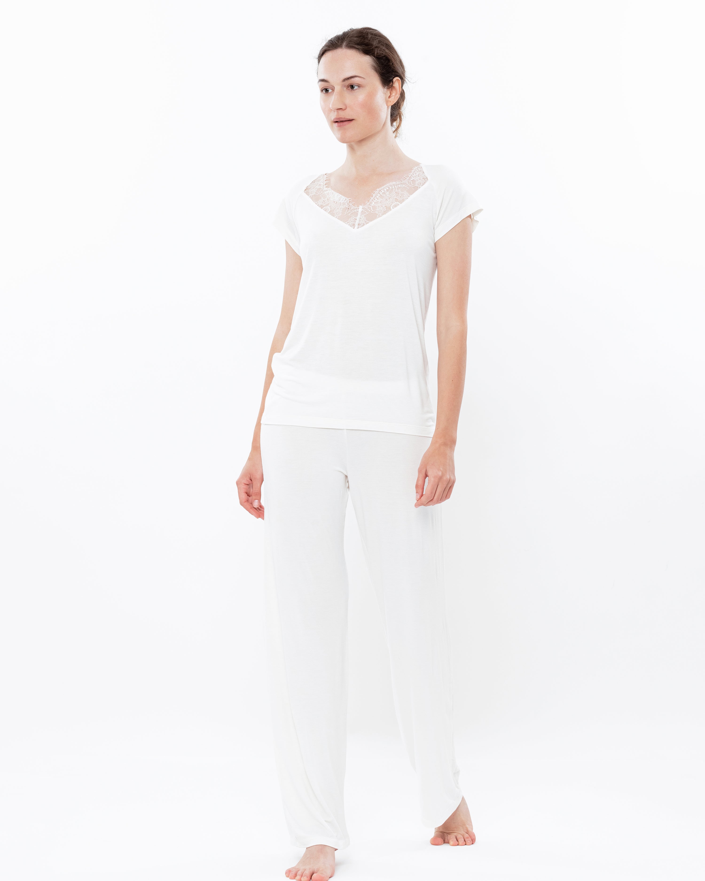 Bamboo t-shirt Pajama 0212/1 ecru