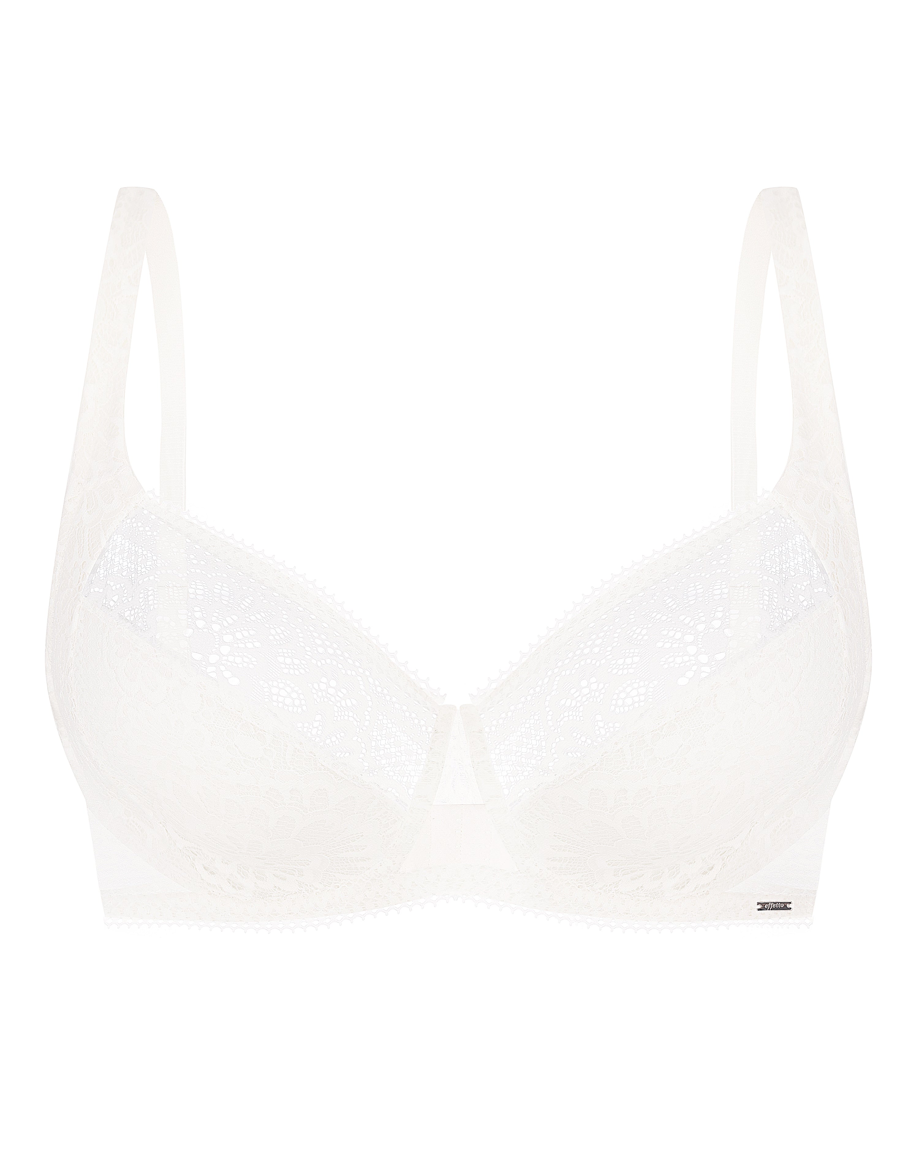Full coverage non-padded side support Bra 022 015 ivory