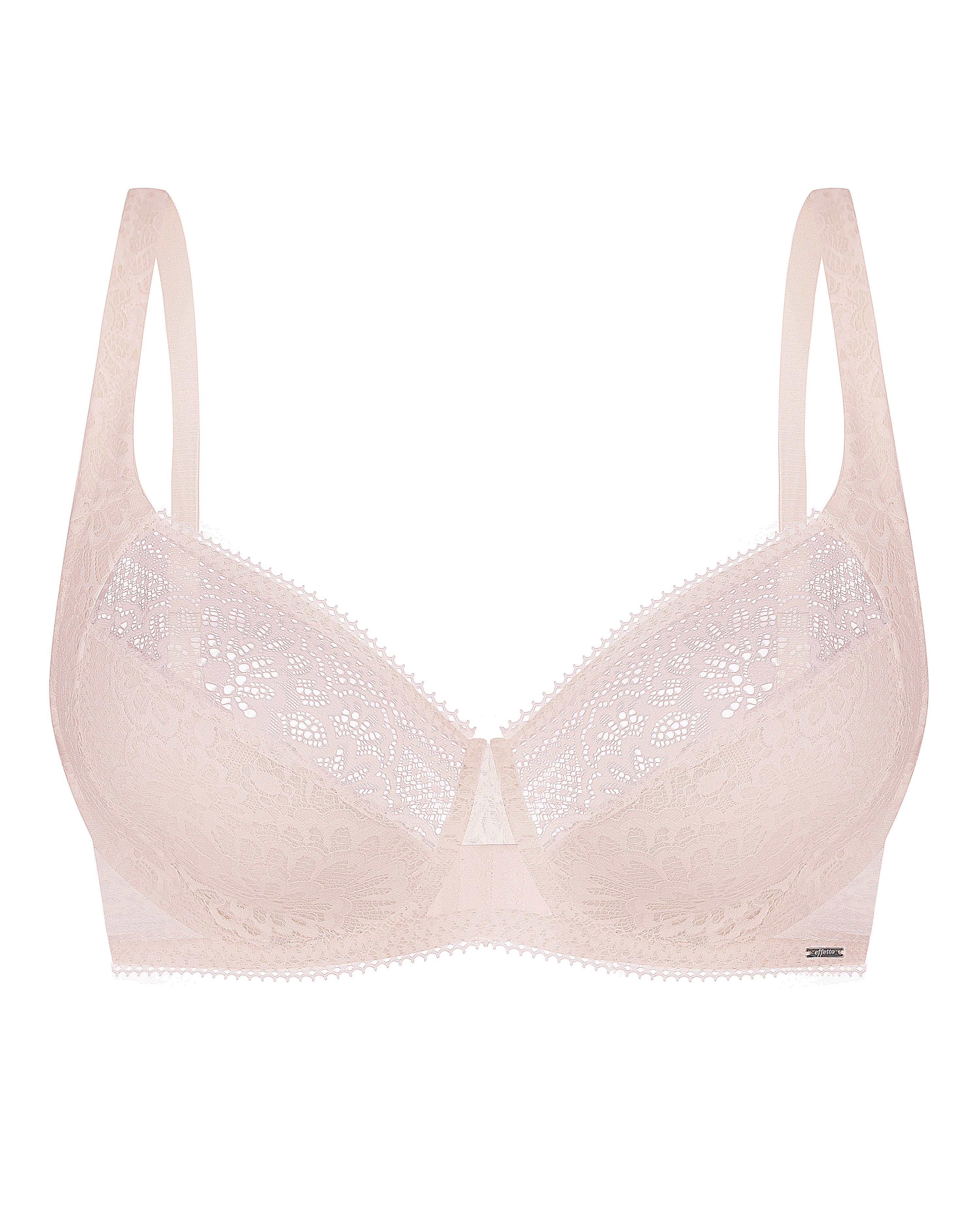 Full coverage non-padded side support Bra 022 015 silver peony