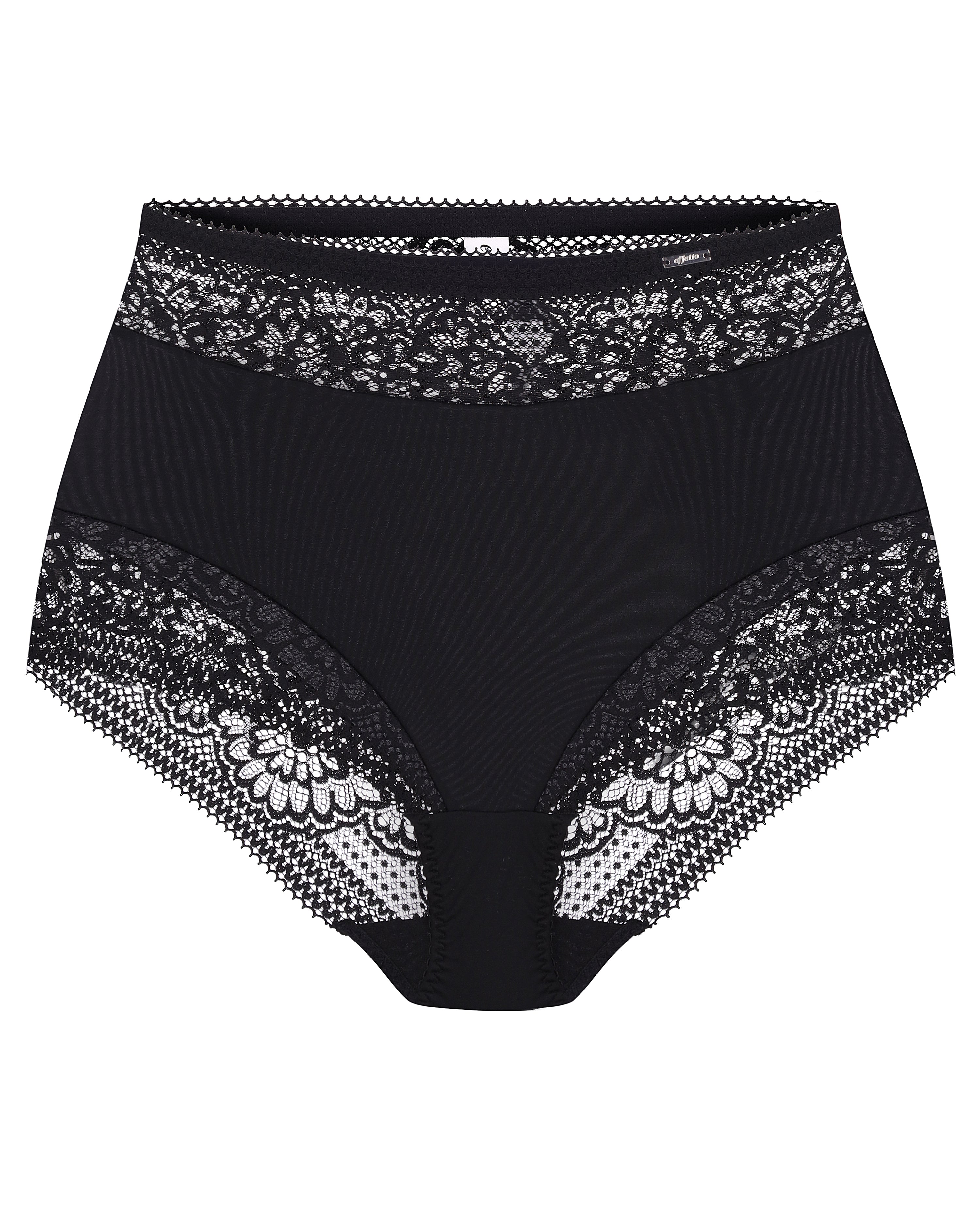 High-waisted light shape lace Briefs 022 031 black