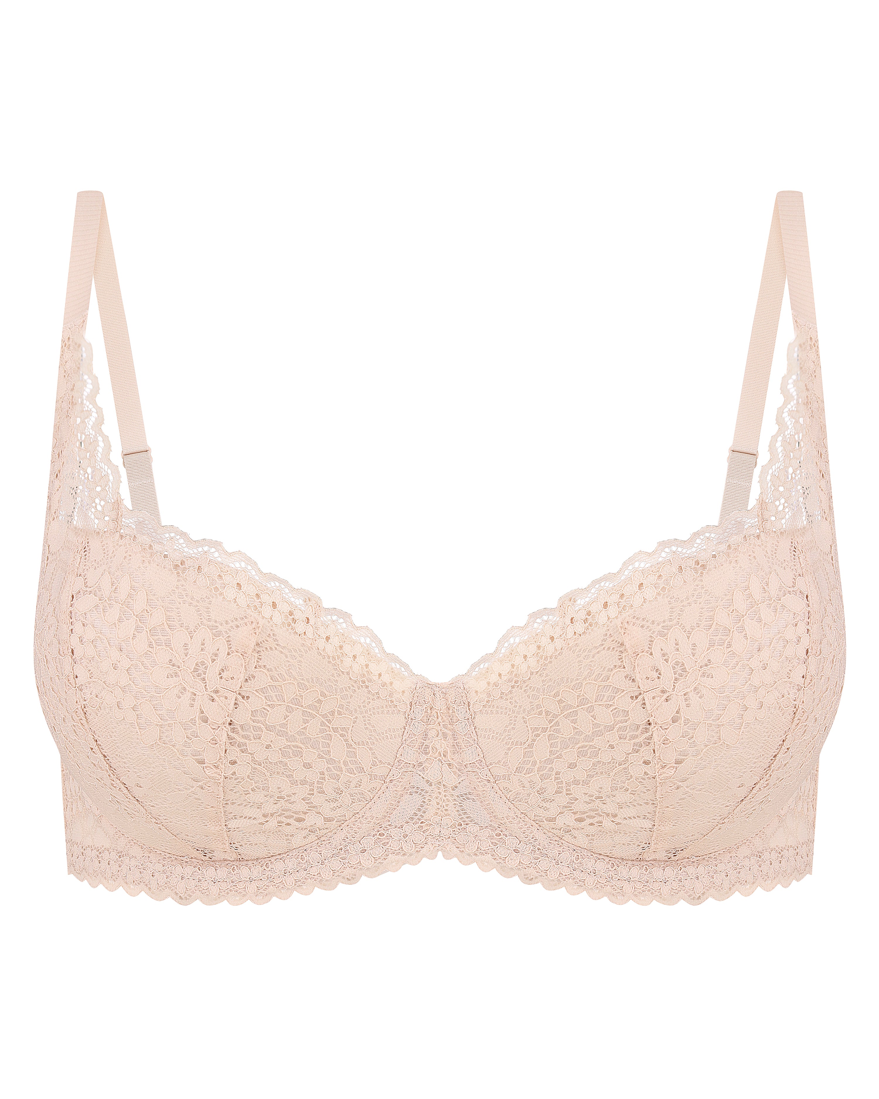Plunge padded push-up Bra 023 010 silver peony