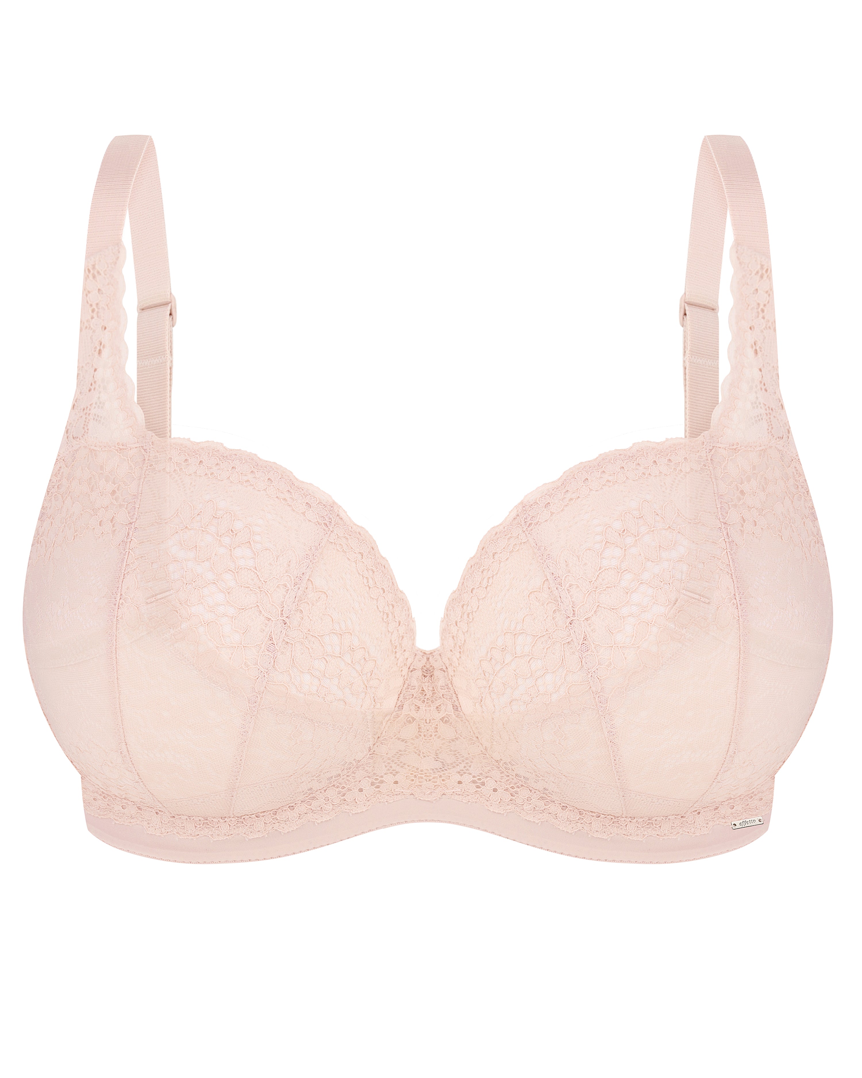Full coverage non-padded cup Bra 023 013 silver peony