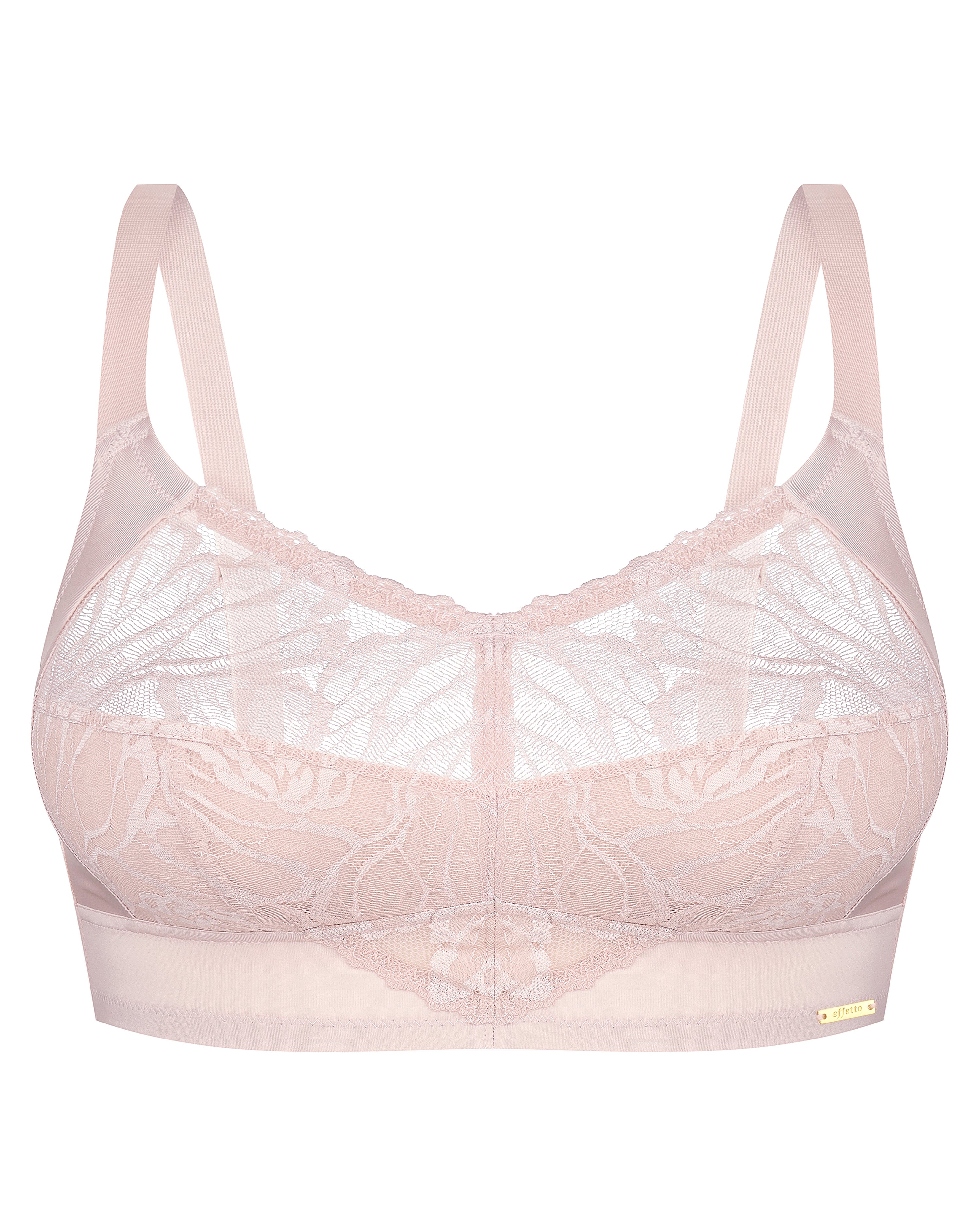 Full coverage non-padded wireless bandeau Bra 024 008 silver peony
