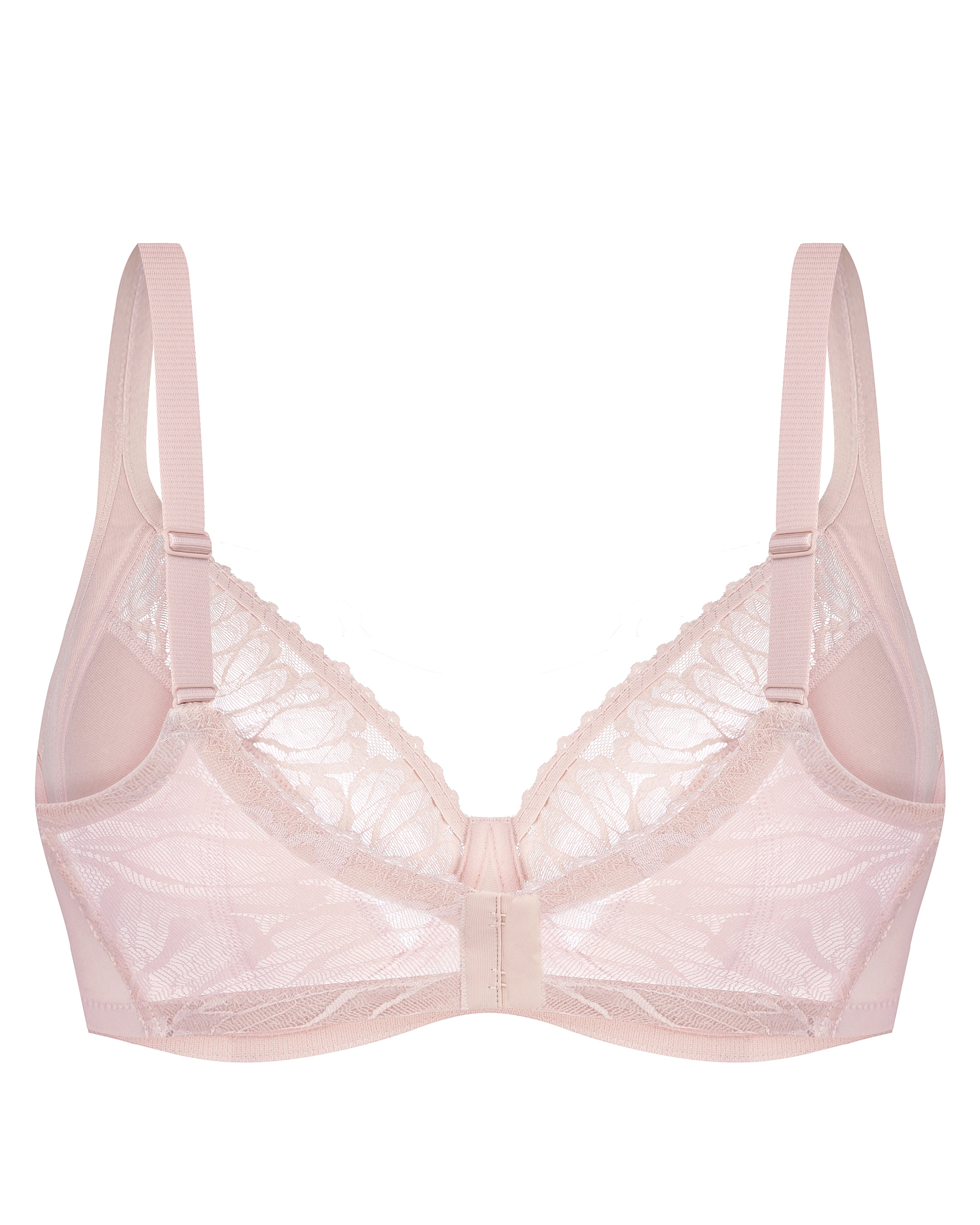 Full coverage half-padded side support Bra 024 012 silver peony