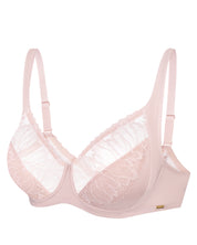 Full coverage half-padded side support Bra 024 012 silver peony