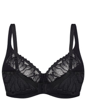 Full coverage half-padded side support Bra 024 012 black