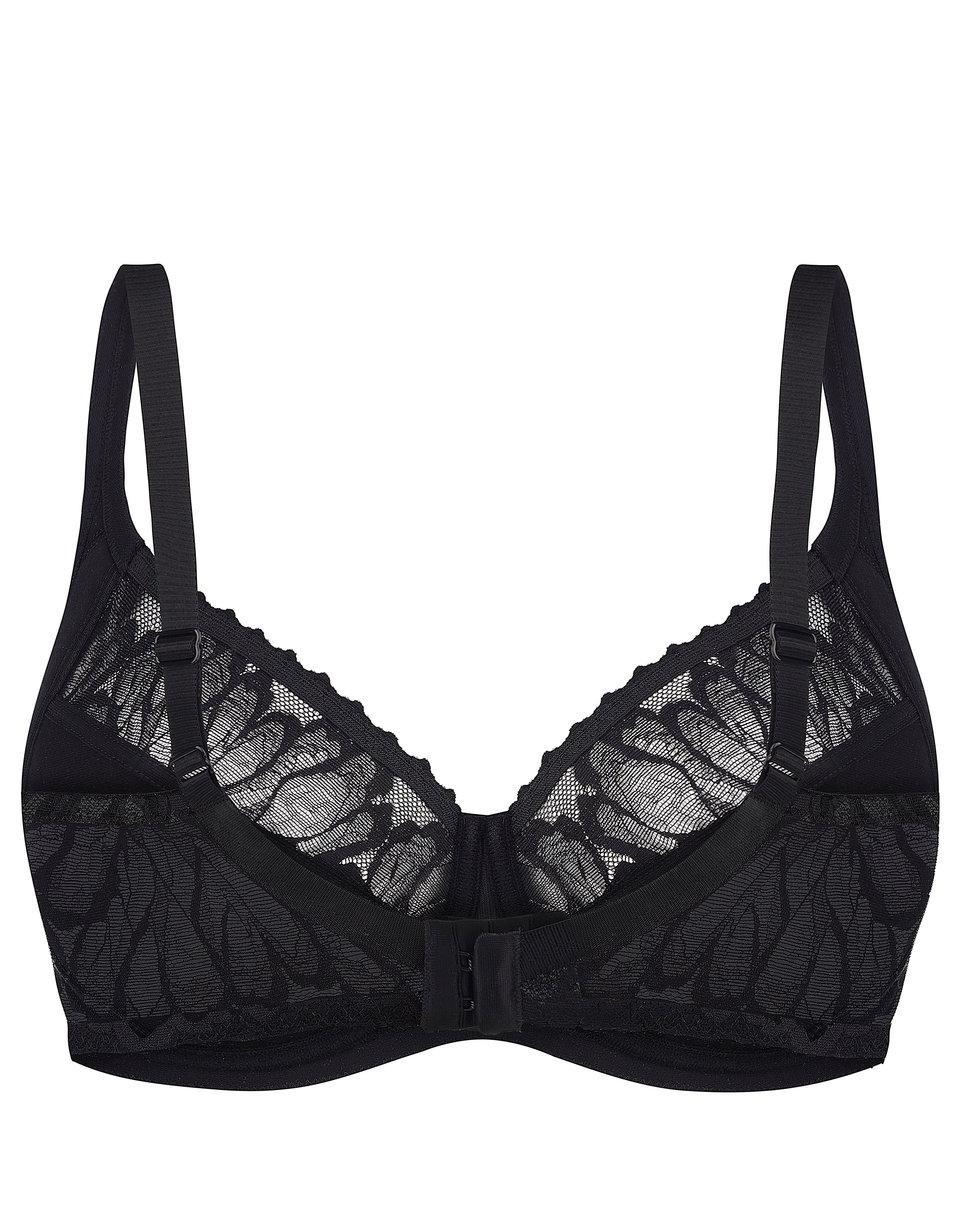 Full coverage half-padded side support Bra 024 012 black