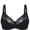 Full coverage non-padded side support Bra 024 015 black