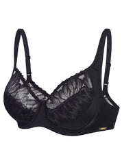 Full coverage non-padded side support Bra 024 015 black
