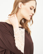 Bamboo long sleeve Pajama set 0277 alpine chocolate