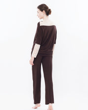 Bamboo long sleeve Pajama set 0277 alpine chocolate