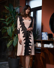 Bamboo 3/4 sleeve Robe 03104 peach