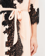Bamboo 3/4 sleeve Robe 03104 peach
