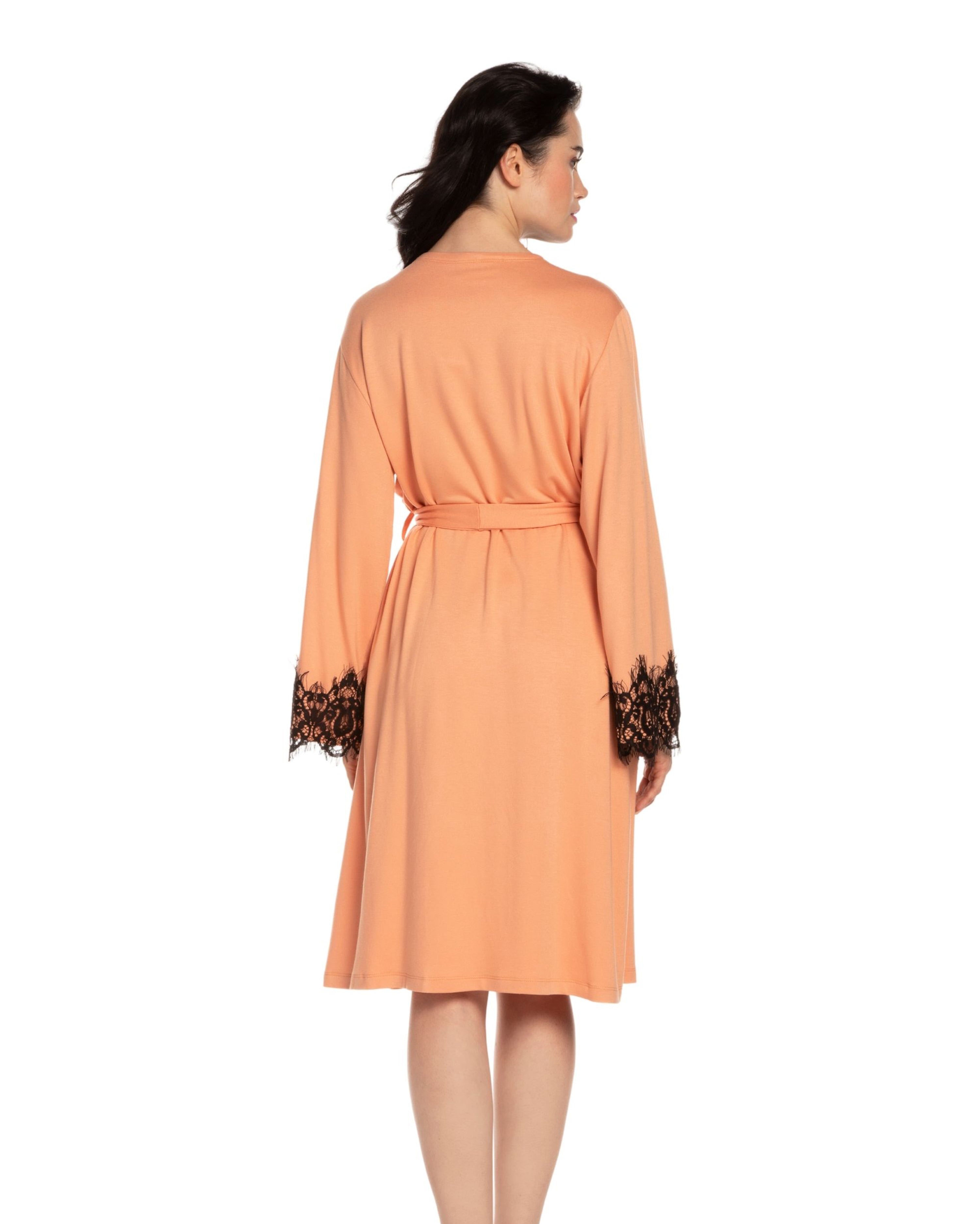 French terry long sleeve Robe 03132 coral