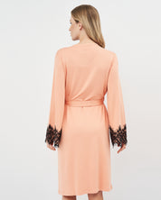 French terry long sleeve Robe 03132 coral