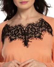 French terry home Set 03134 coral/black