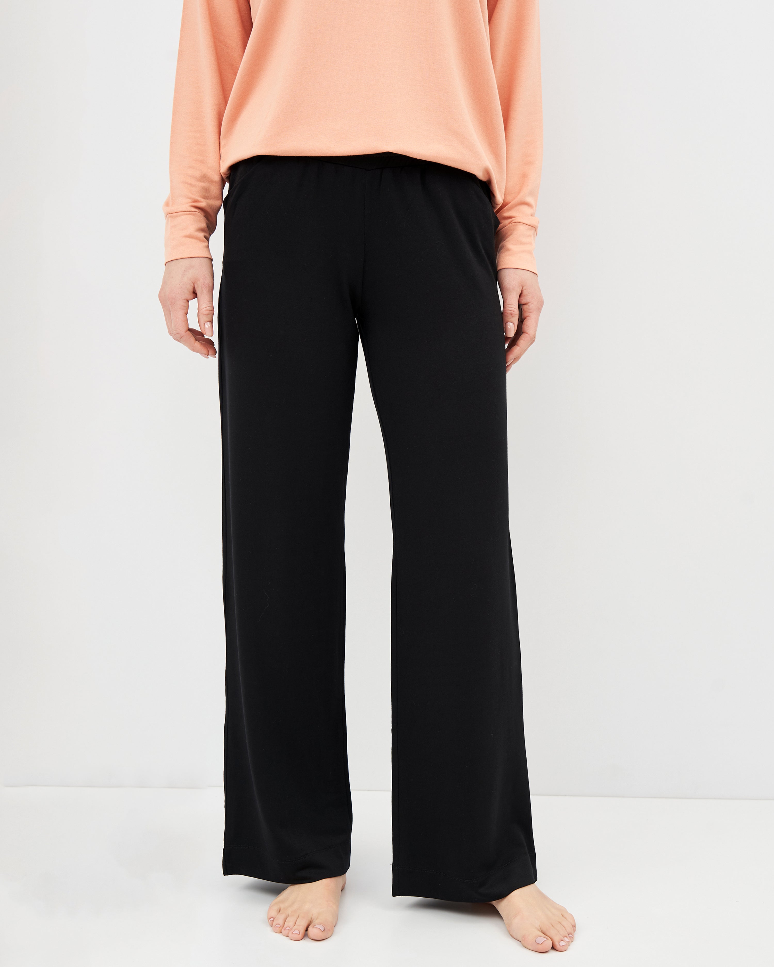 French terry home Set 03134 coral/black