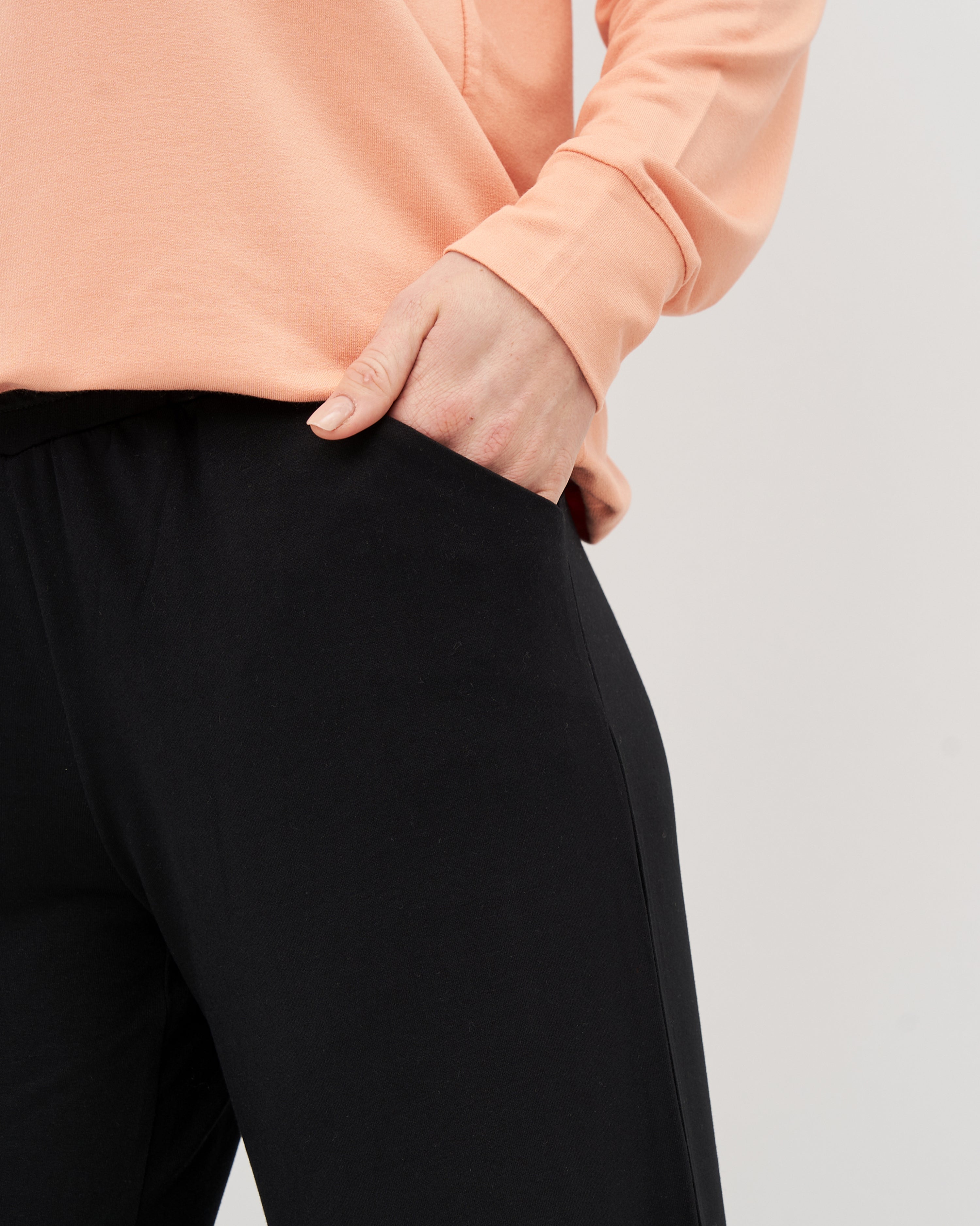 French terry home Set 03134 coral/black