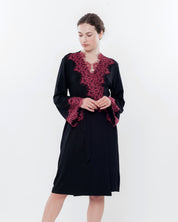 French terry long sleeve Robe 03136 black