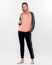 French terry home Set 03138 coral/black