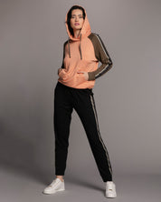 French terry home Set 03138 coral/black