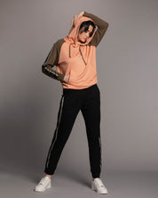 French terry home Set 03138 coral/black