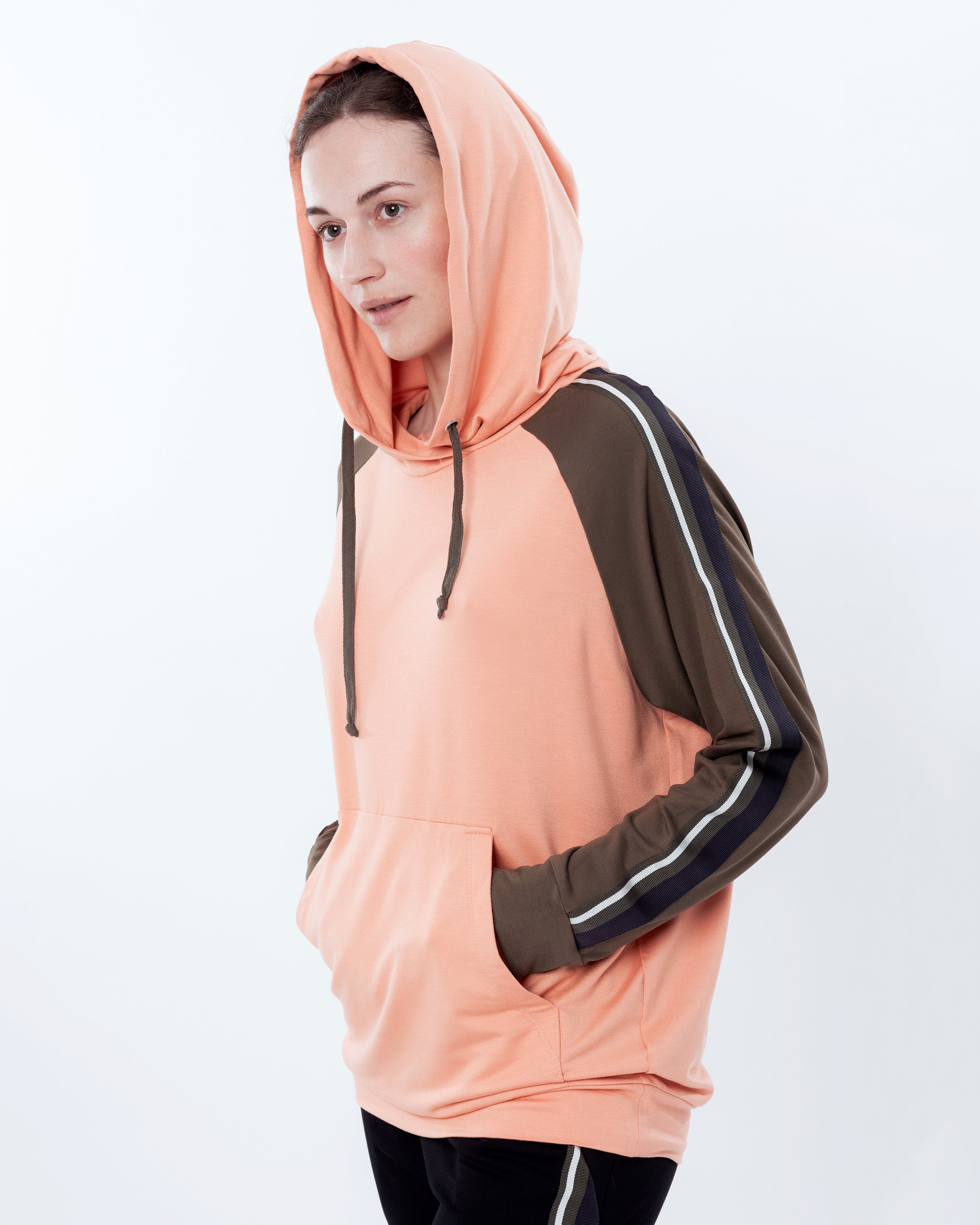 French terry home Set 03138 coral/black