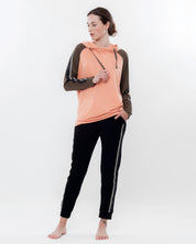 French terry home Set 03138 coral/black