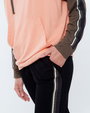 French terry home Set 03138 coral/black