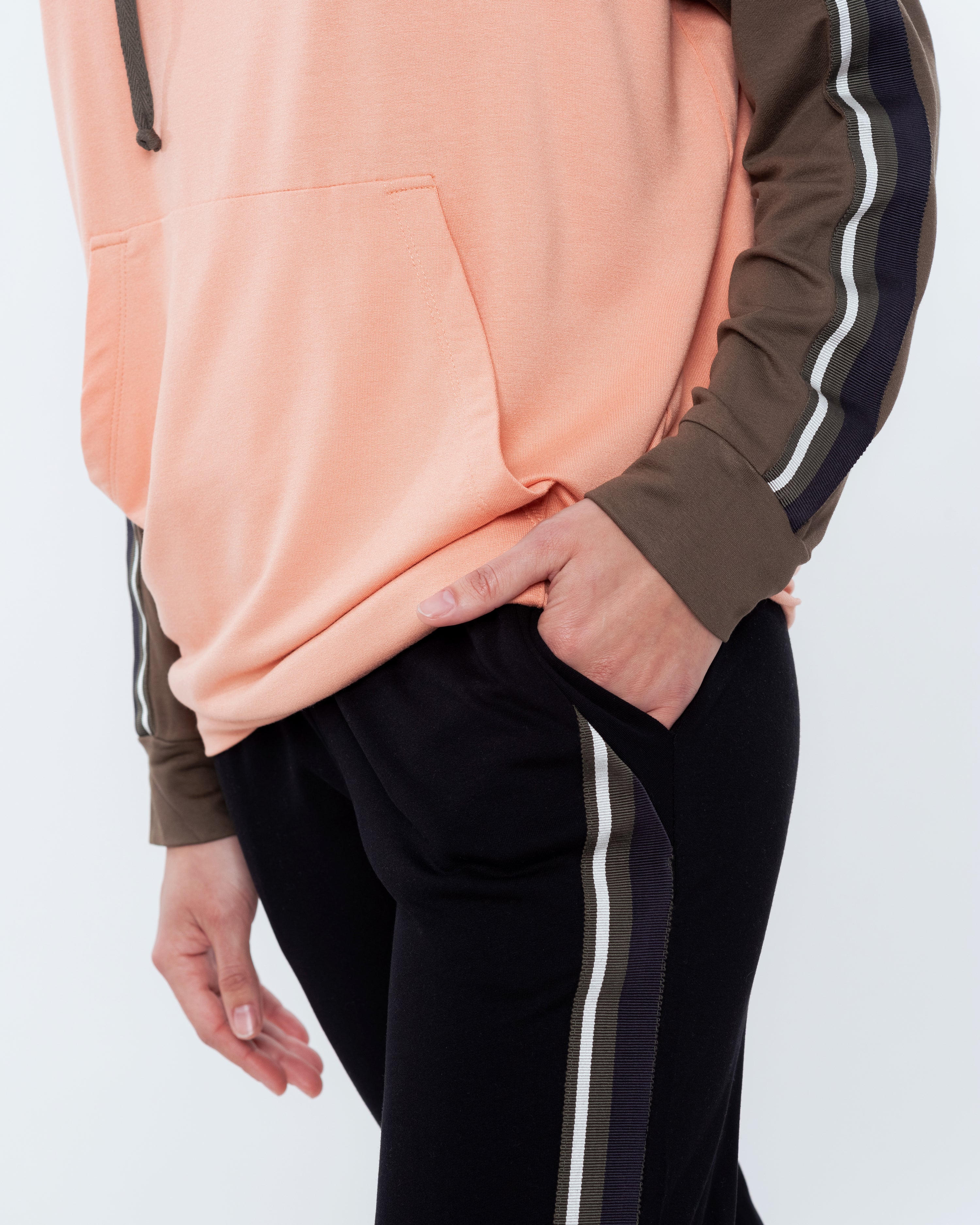 French terry home Set 03138 coral/black