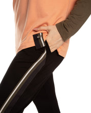 French terry home Set 03139 coral/black