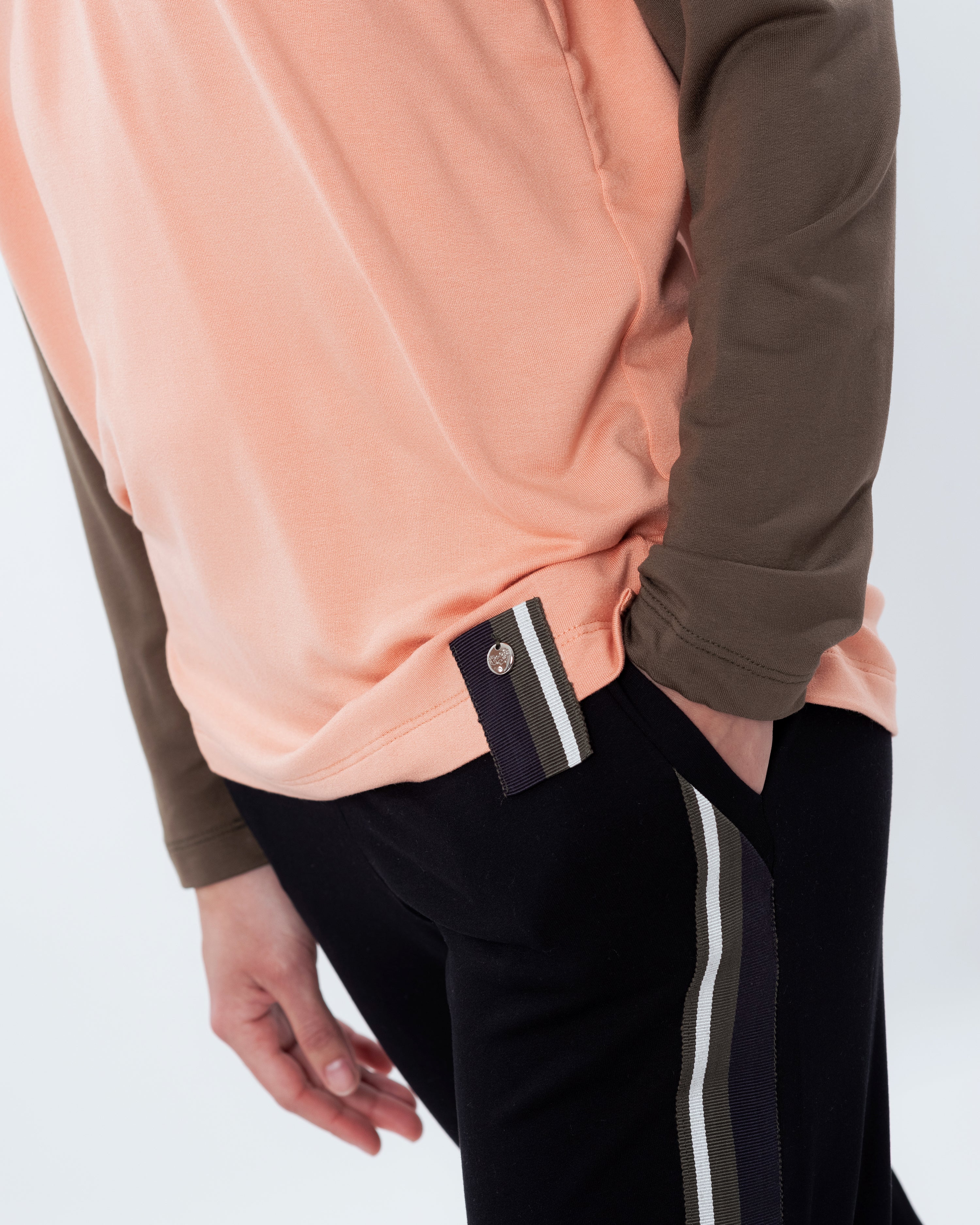 French terry home Set 03139 coral/black