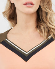 French terry home Set 03139 coral/black