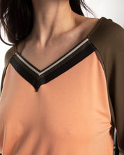 French terry home Set 03139 coral/black