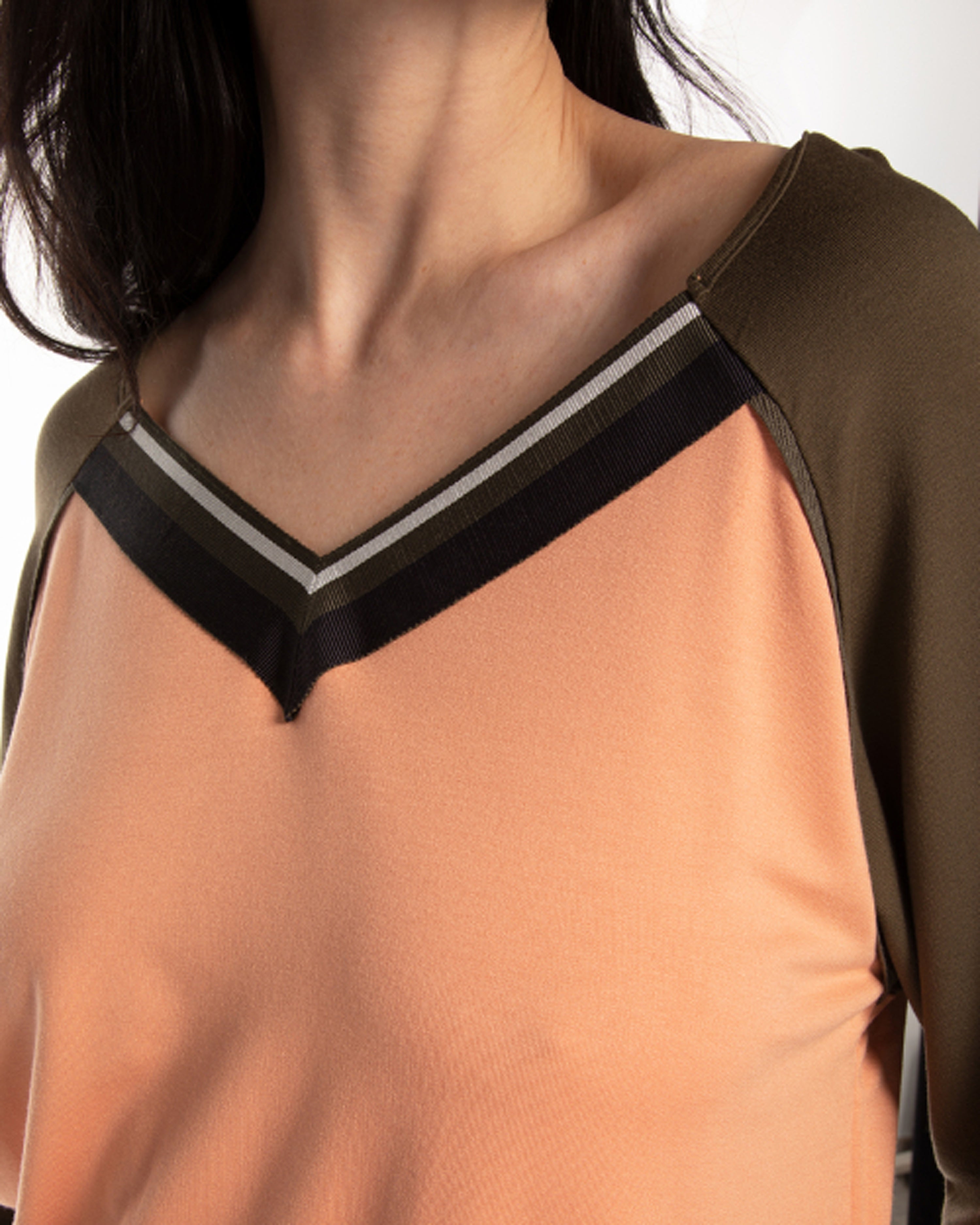 French terry home Set 03139 coral/black