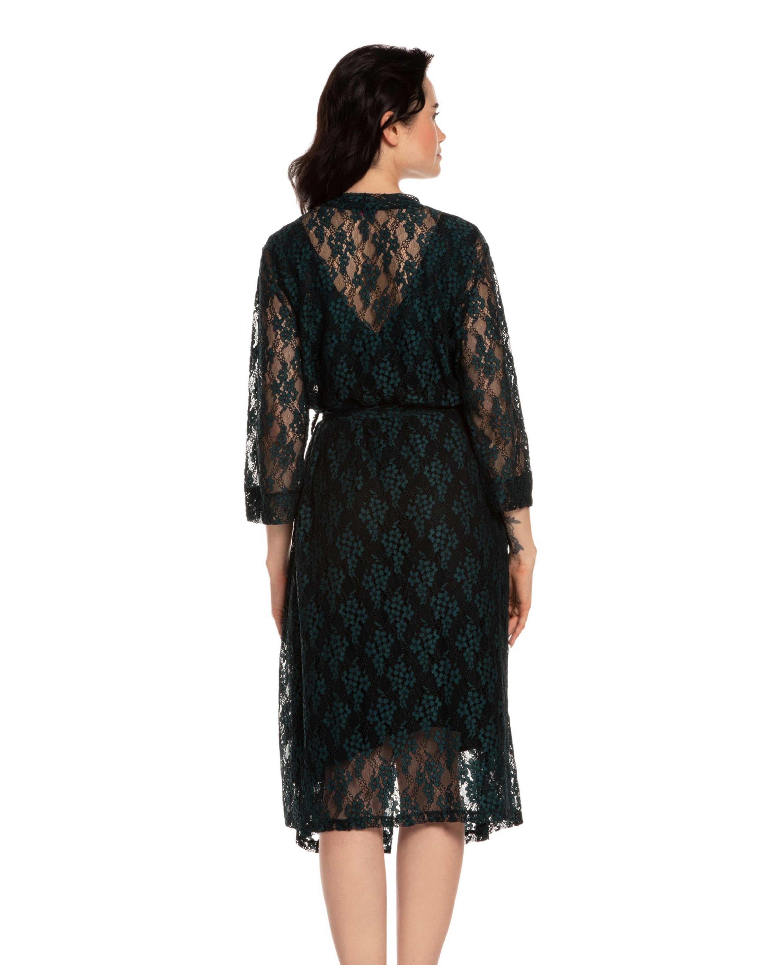 Lace 3/4 sleeve Robe 03143 green