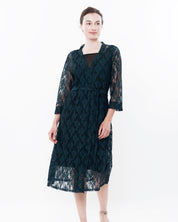 Lace 3/4 sleeve Robe 03143 green