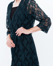 Lace 3/4 sleeve Robe 03143 green