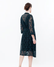 Lace 3/4 sleeve Robe 03143 green