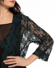 Lace 3/4 sleeve Robe 03143 green