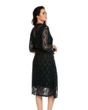 Lace 3/4 sleeve Robe 03143 green